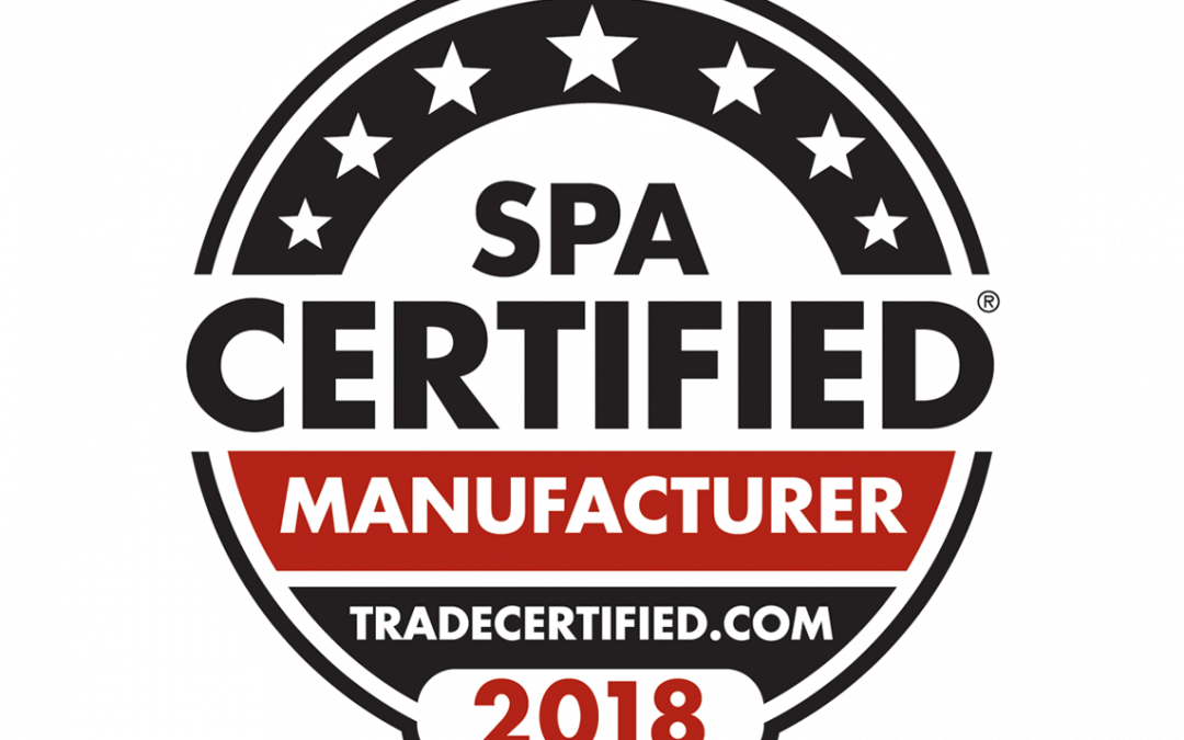 2018 Certified Spa Manufacturer